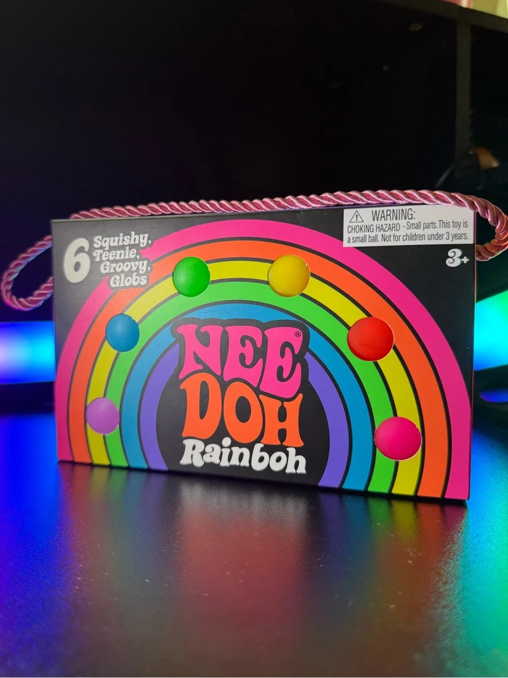 NeeDoh Rainboh Squishy Stress Balls - Colorful Kids Toy Set